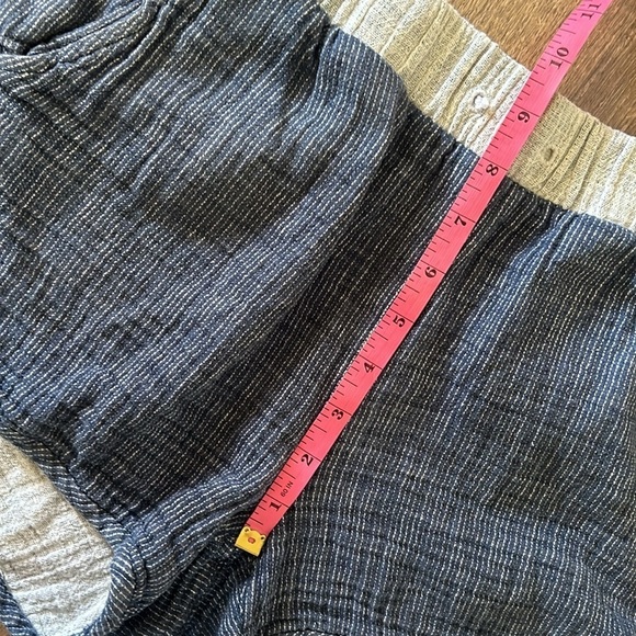 Madewell Linen/Corton Shorts Size XS Blue & gray Color - Picture 3 of 8